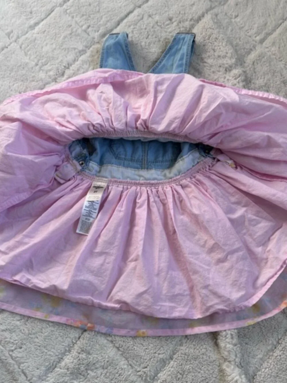 Oshkosh B'Gosh | Pink Denim Floral Skirtall | Size 3T